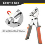 DASBET Grommet Handheld Hole Punch Plier | Portable Handheld Grommet Pliers Hand Press Tool with 500pcs Grommets of 3/8 Inch (10mm) Silver Eyelets - Image 4