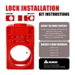Door Lock Installation Kit, Suitable for 1-3/8" - 1-3/4" (35mm-43mm) Door Thickness, with Carbon Steel Door Lock Hole Saw - Image 2