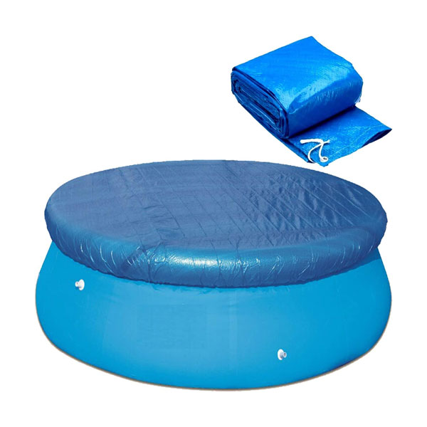Untitled-1 WINOK Round Swimming Pool Cover, Anti Dust Rainproof, Easy Set, UV Resistant, Blue (12 FT) - Image 1