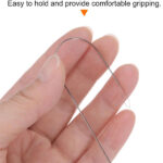 sourcing map 4pcs Big Eye Beading Pin 5.5 Inch Stainless Steel Long Curved Beading Needles Embroidery Sewing Needle with Handle - Image 4