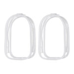 sourcing map 2Pcs Clear Figure Display Bag, 4.13" Clear Dolls Display Bag PVC Portable Small Mini Dolls Pouch Carrying Case Storage Bag Keychain Charm for Showing Off Boxes Dolls(Cabin White)