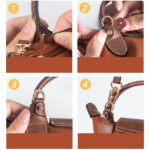 sourcing map 2pcs Purse Straps Replacement Leather Crossbody Shoulder Strap or Making Handbag Wallet DIY Craft Dark Green - Image 5