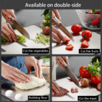 Titanium Cutting Board, Dual-Sided Food Grade Stainless Steel Titanium Alloy Multifunctional Chopping Board for Kitchen, Meat Bread Vegetables and Fruits - Image 2