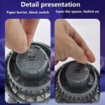 NCONCO USB Rechargeable Desk Fan with Smart Sensor, Silent Portable Small Personal Cooling Fan with 5 Modes, Mini Table Fan for Home Office Car Indoor Outdoor, 2 Angles Adjustable - Image 2