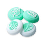 HUAYUWA Thumb Grip Caps Joystick Cover for Switch & Lite – Green & White - Image 2