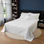 King Size White Cotton Bedsheet – 100% Premium Quality Bedding UK - Image 3