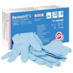 KCL Dermatril Gloves Disposable Nitrile Size 10 EN 374 Pack 100 EXP JULY 2027